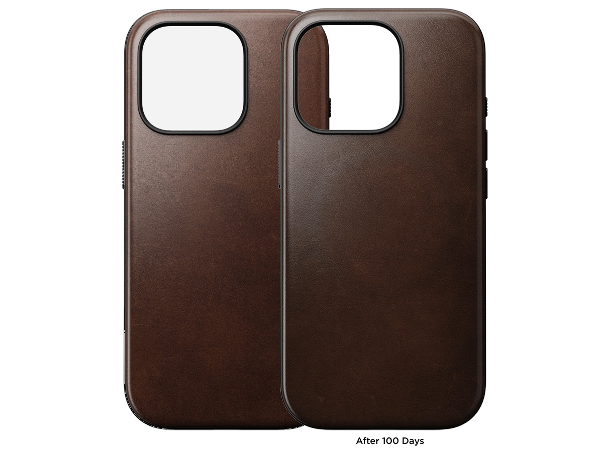 Nomad Modern Horween Leather Case Bruin - iPhone 16 Pro hoesje