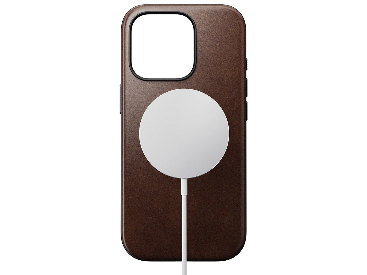 Nomad Modern Horween Leather Case Bruin - iPhone 16 Pro hoesje