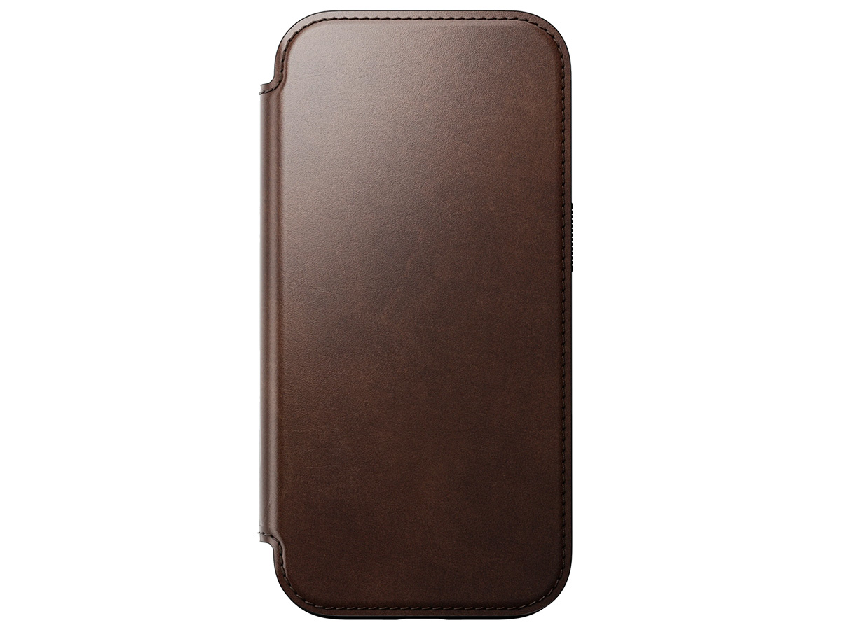 Nomad Modern Horween Leather Folio Bruin - iPhone 16 Pro hoesje