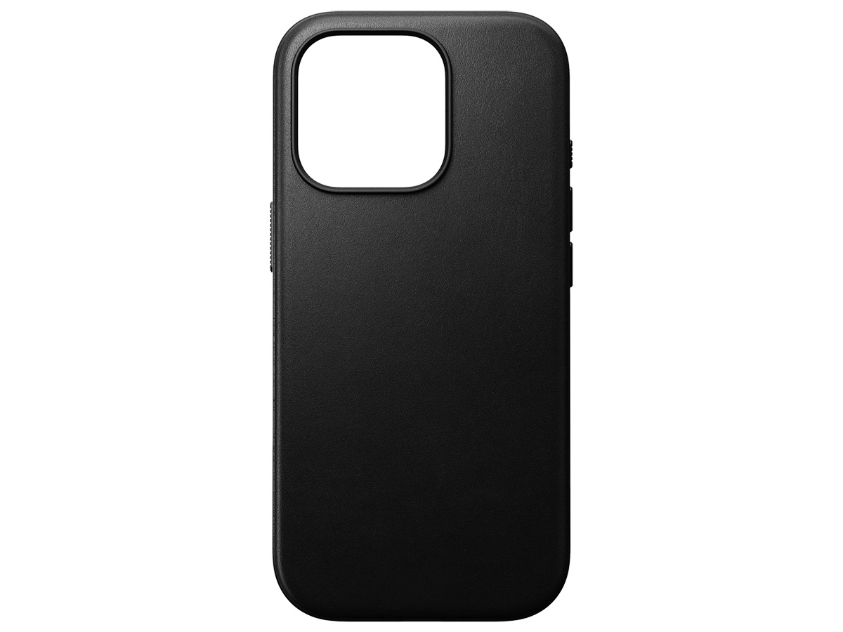 Nomad Modern Leather Case Zwart - iPhone 16 Pro hoesje