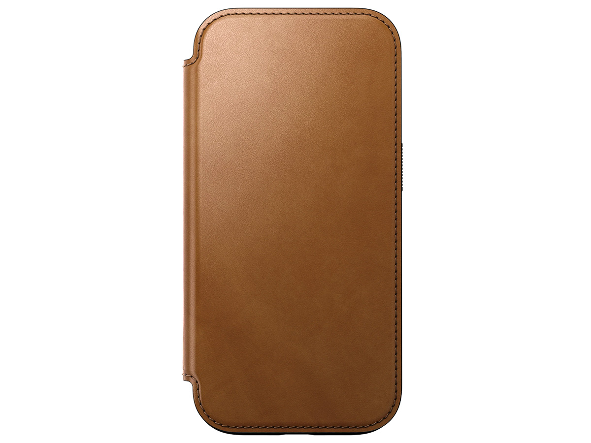 Nomad Modern Leather Folio Cognac - iPhone 16 Pro hoesje