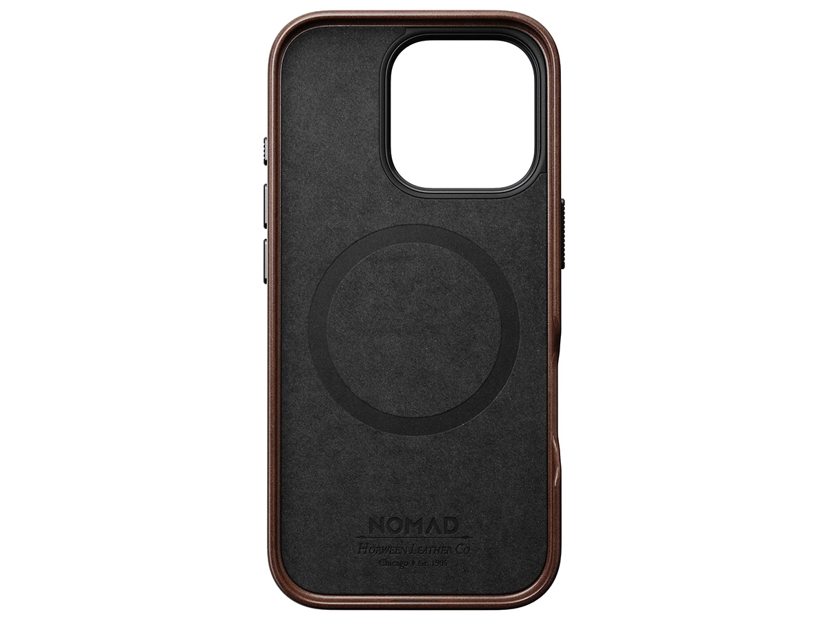 Nomad Traditional Horween Leather Case Bruin - iPhone 16 Pro hoesje