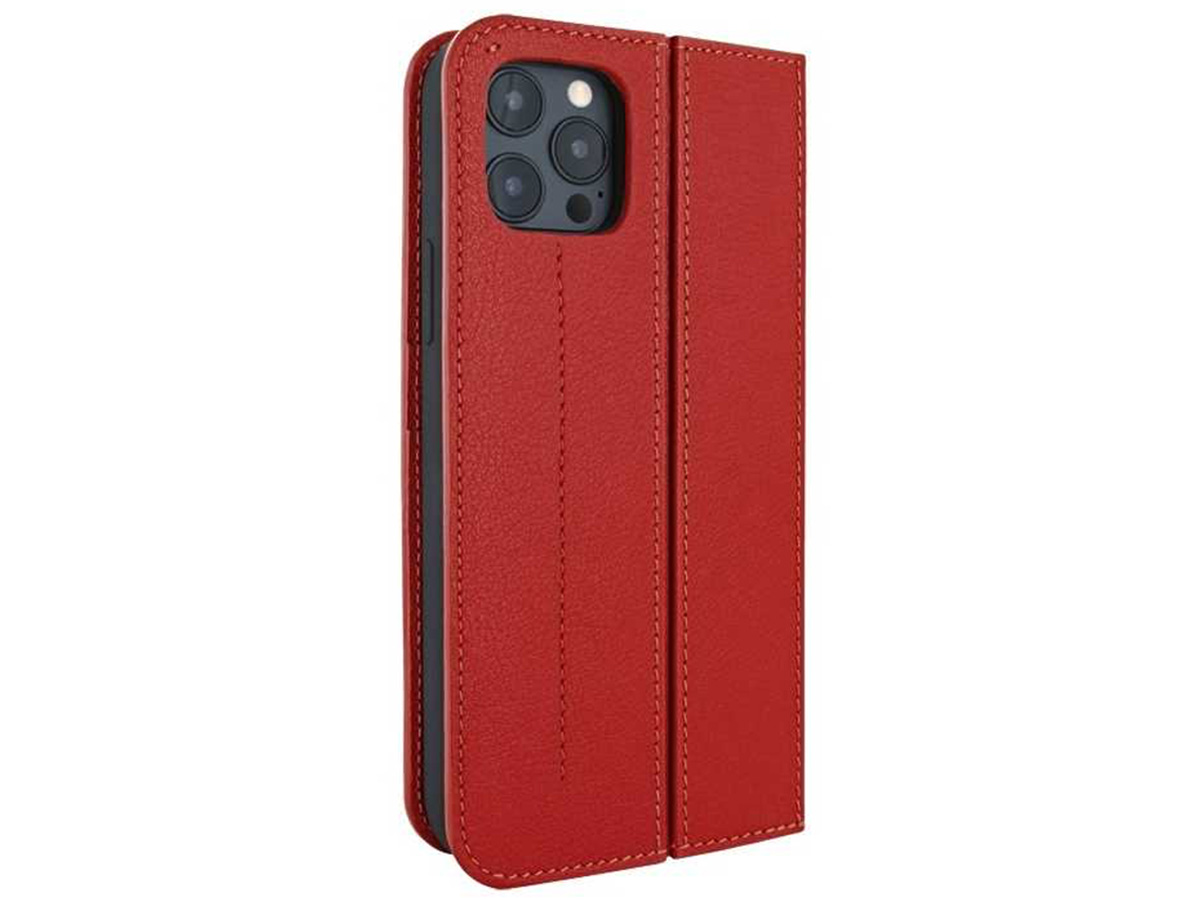 Piel Frama Leather Case Book Style Rood - iPhone 16 Pro hoesje