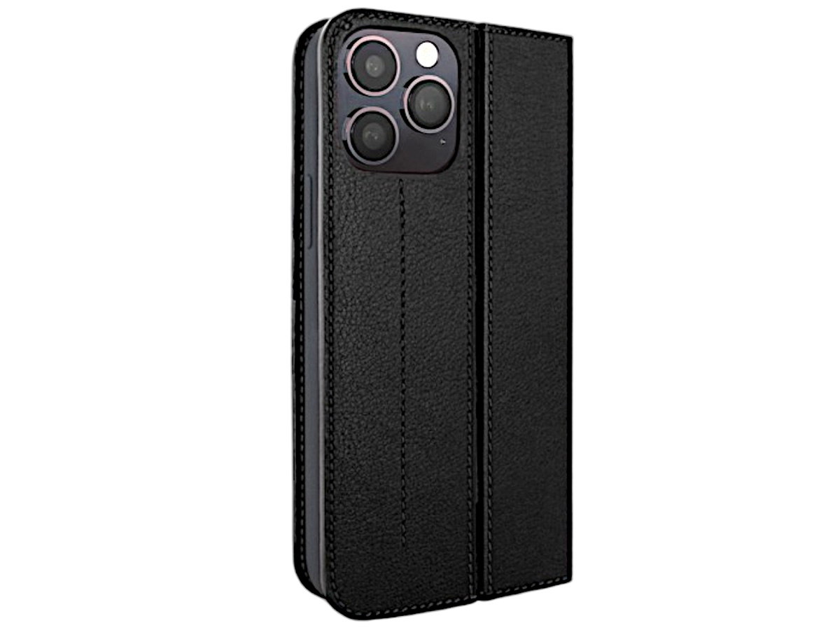 Piel Frama Leather Case Book Style Zwart - iPhone 16 Pro hoesje