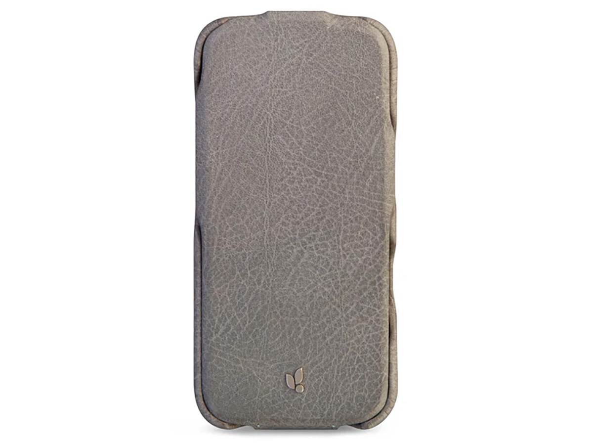 Vaja Top Leather V-Mag MagSafe Case Jean - iPhone 16 Pro Hoesje Leer