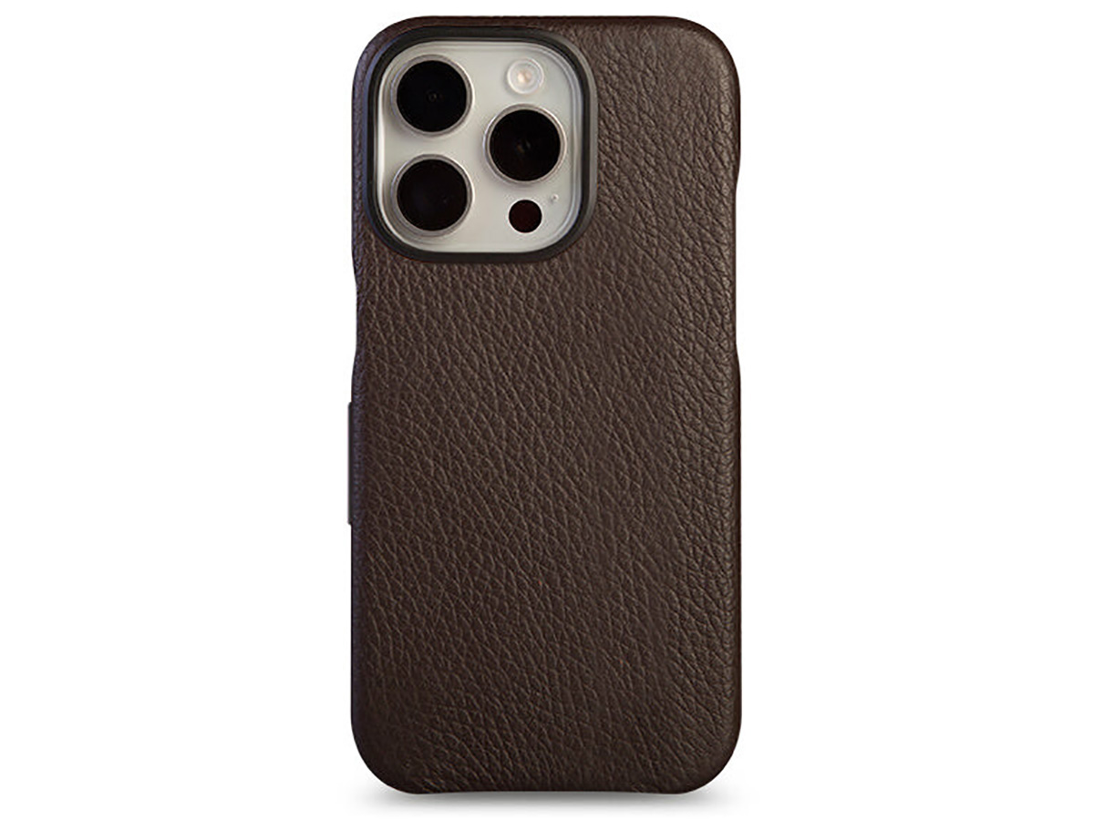 Vaja V-Mag Leather Case MagSafe Bruin - iPhone 16 Pro Hoesje Leer