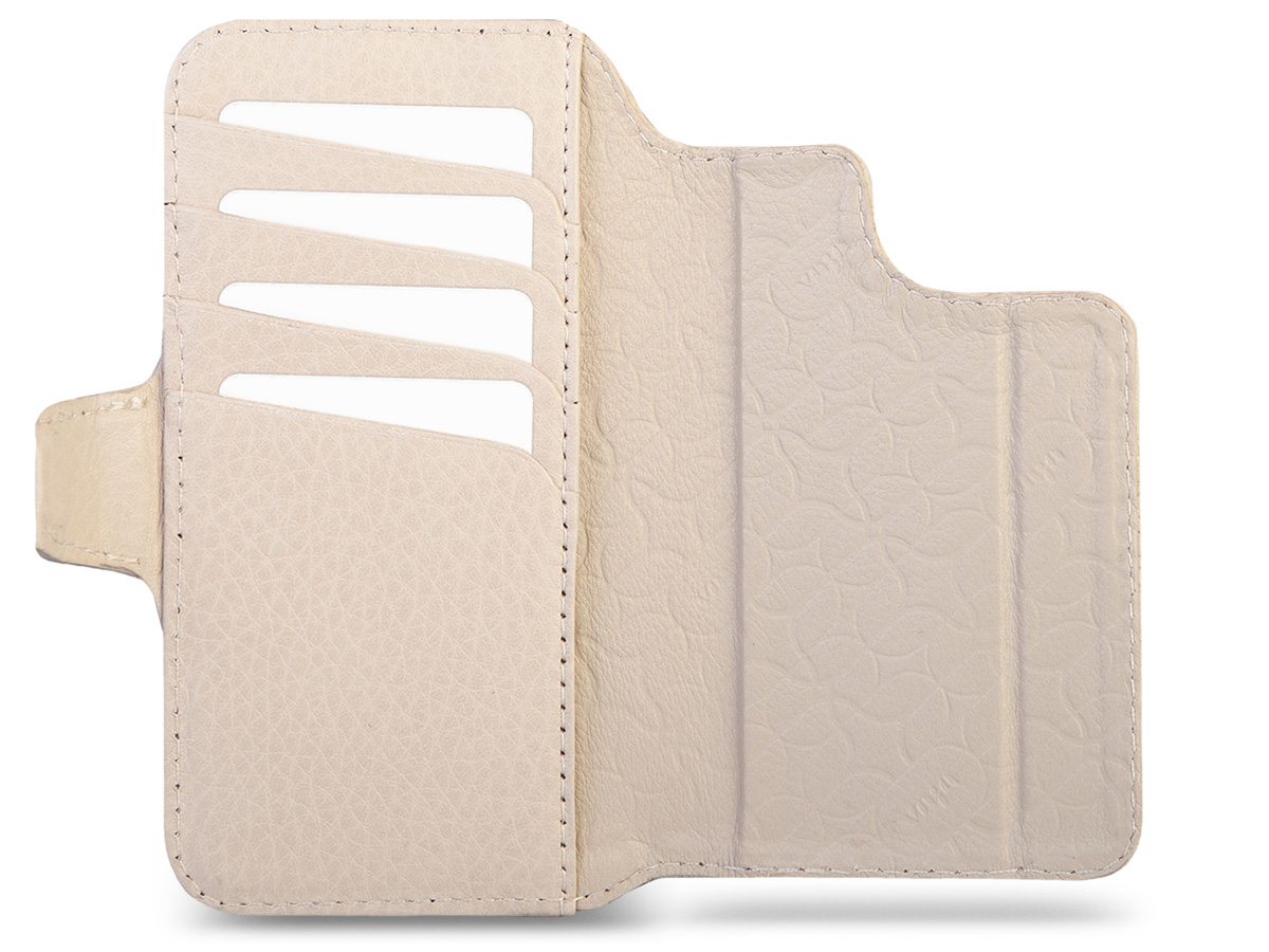 Vaja V-Mag Wallet Wrap Beige - iPhone 16 Pro Omslag met Pashouder