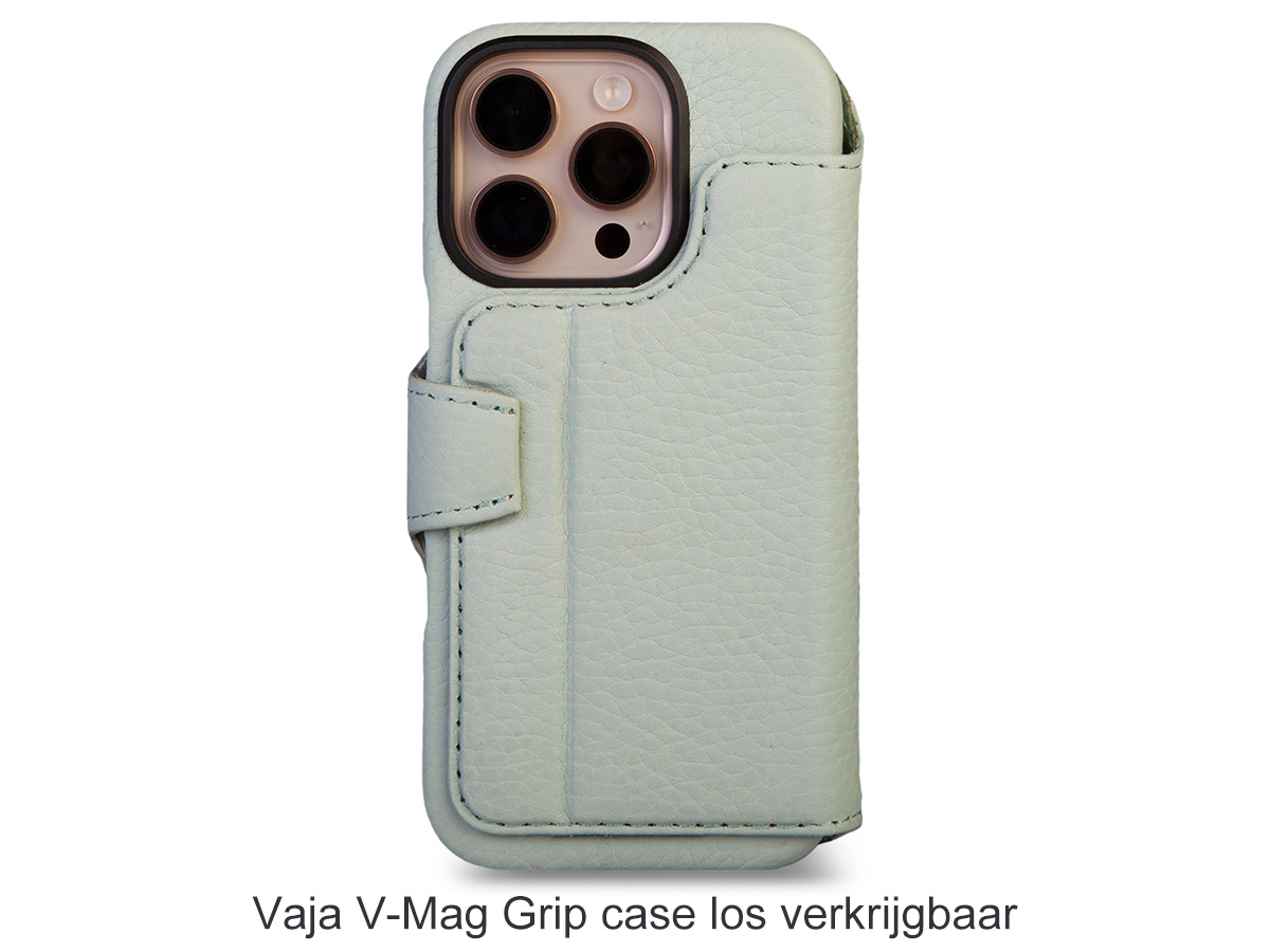 Vaja V-Mag Wallet Wrap Groen - iPhone 16 Pro Omslag met Pashouder