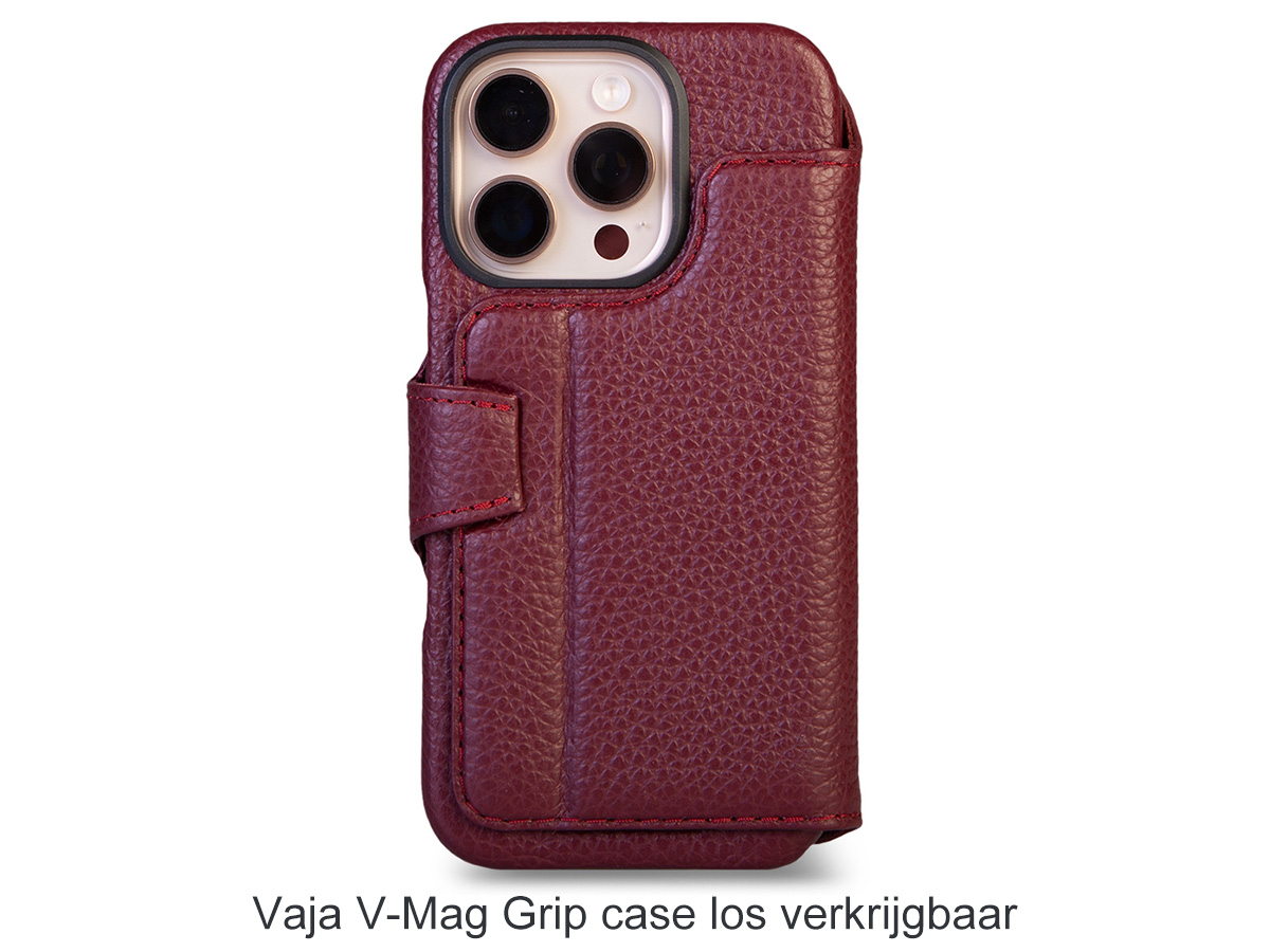 Vaja V-Mag Wallet Wrap Rood - iPhone 16 Pro Omslag met Pashouder