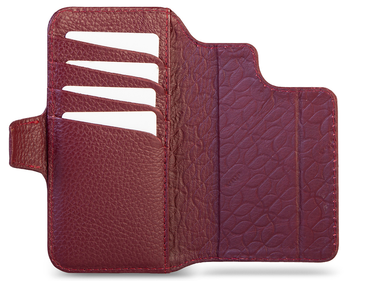 Vaja V-Mag Wallet Wrap Rood - iPhone 16 Pro Omslag met Pashouder