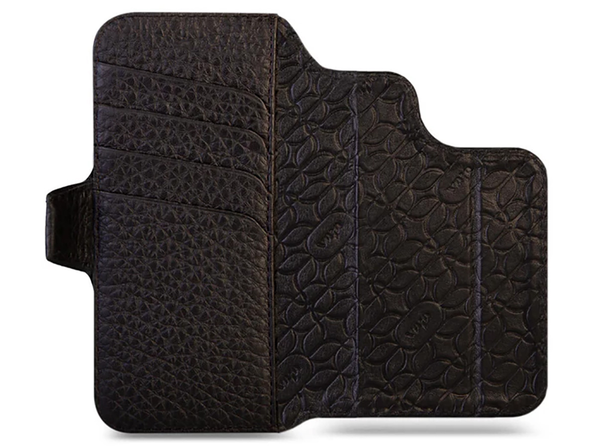 Vaja V-Mag Wallet Wrap Zwart - iPhone 16 Pro Omslag met Pashouder