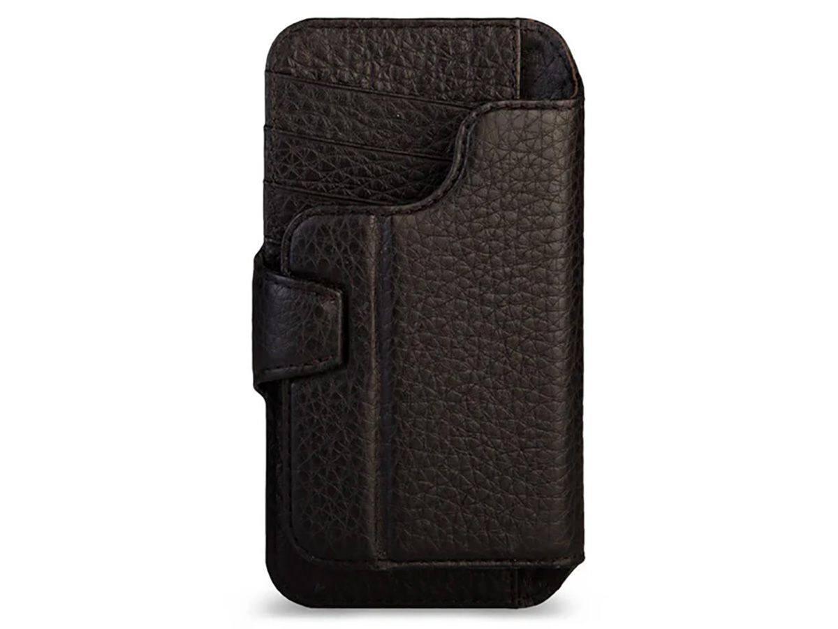 Vaja V-Mag Wallet Wrap Zwart - iPhone 16 Pro Omslag met Pashouder