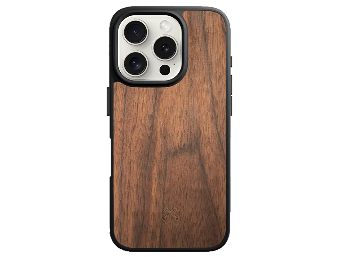 Woodcessories Walnut MagSafe Case - iPhone 16 Pro hoesje van Hout