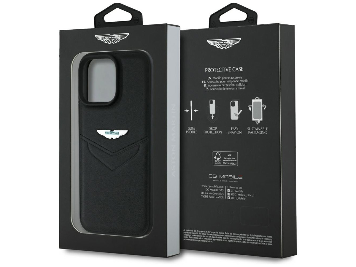 Aston Martin Leather Victory Case - iPhone 16 Pro Max hoesje