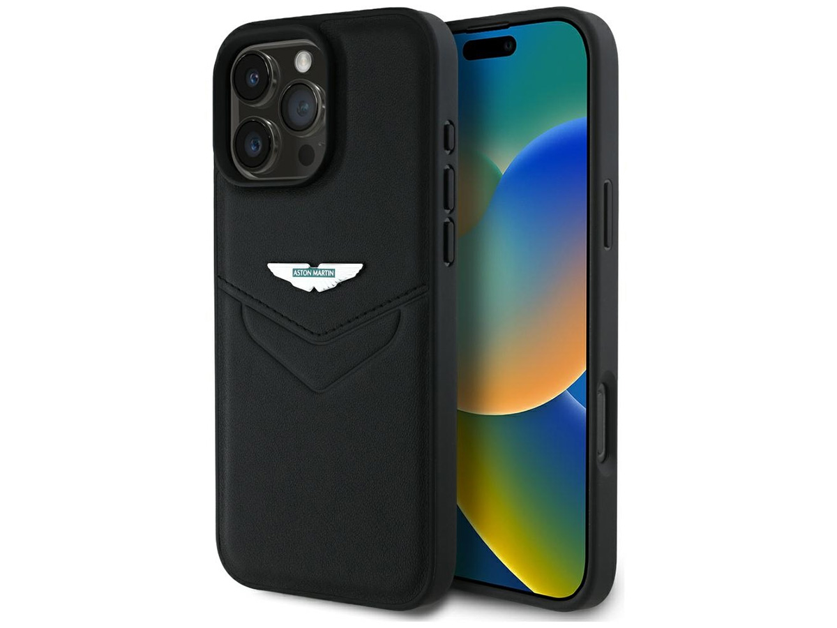 Aston Martin Leather Victory Case - iPhone 16 Pro Max hoesje