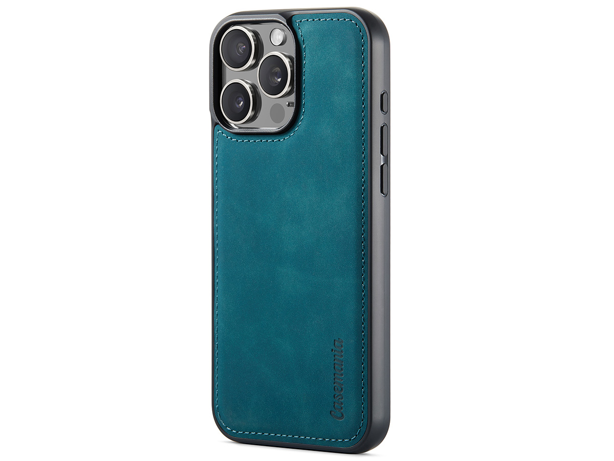 CaseMania 2in1 Magnetic Bookcase Groen - iPhone 16 Pro Max Hoesje