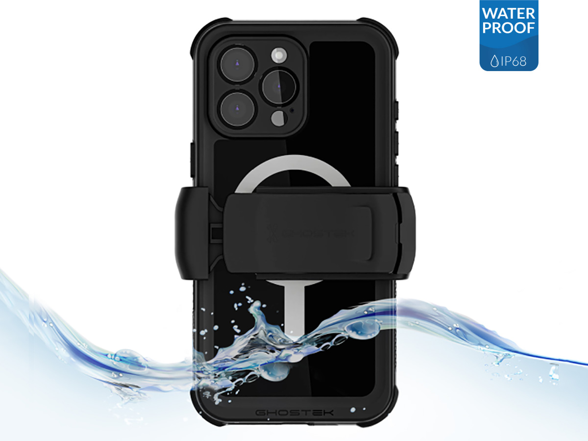 Ghostek Nautical 4 Zwart IP68 Waterdicht iPhone 16 Pro Max hoesje