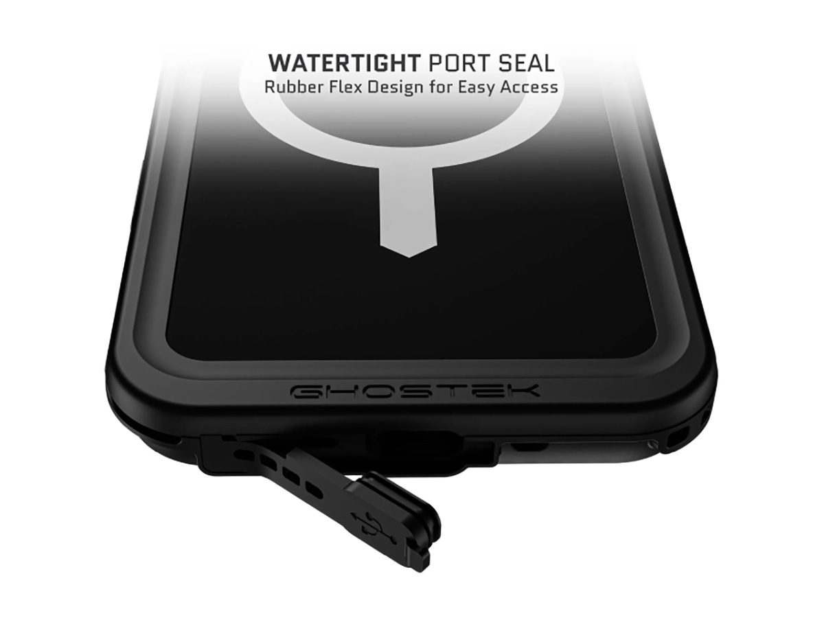 Ghostek Nautical Slim Zwart IP68 Waterdicht iPhone 16 Pro Max hoesje