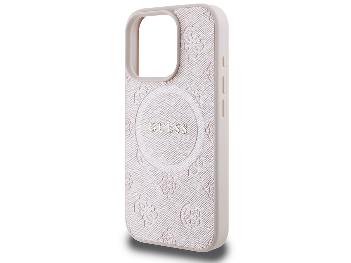 Guess Peony Logo MagSafe Case Roze - iPhone 16 Pro Max hoesje