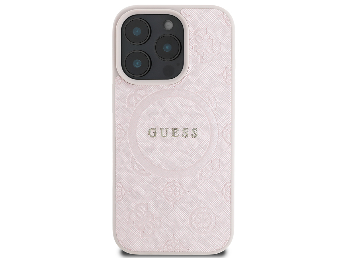 Guess Peony Logo MagSafe Case Roze - iPhone 16 Pro Max hoesje