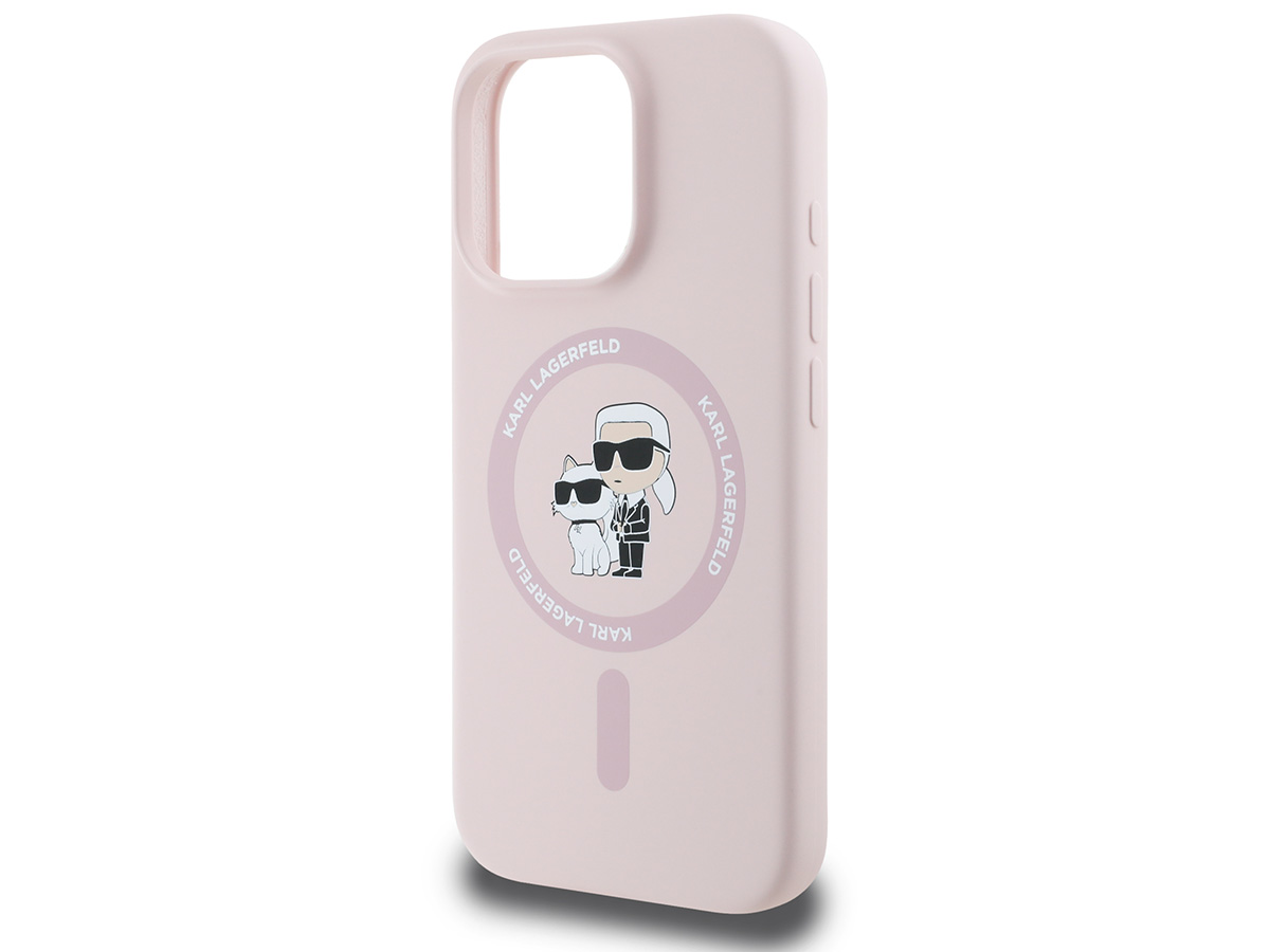 Karl Lagerfeld Ikonik Duo MagSafe Case Roze - iPhone 16 Pro Max hoesje