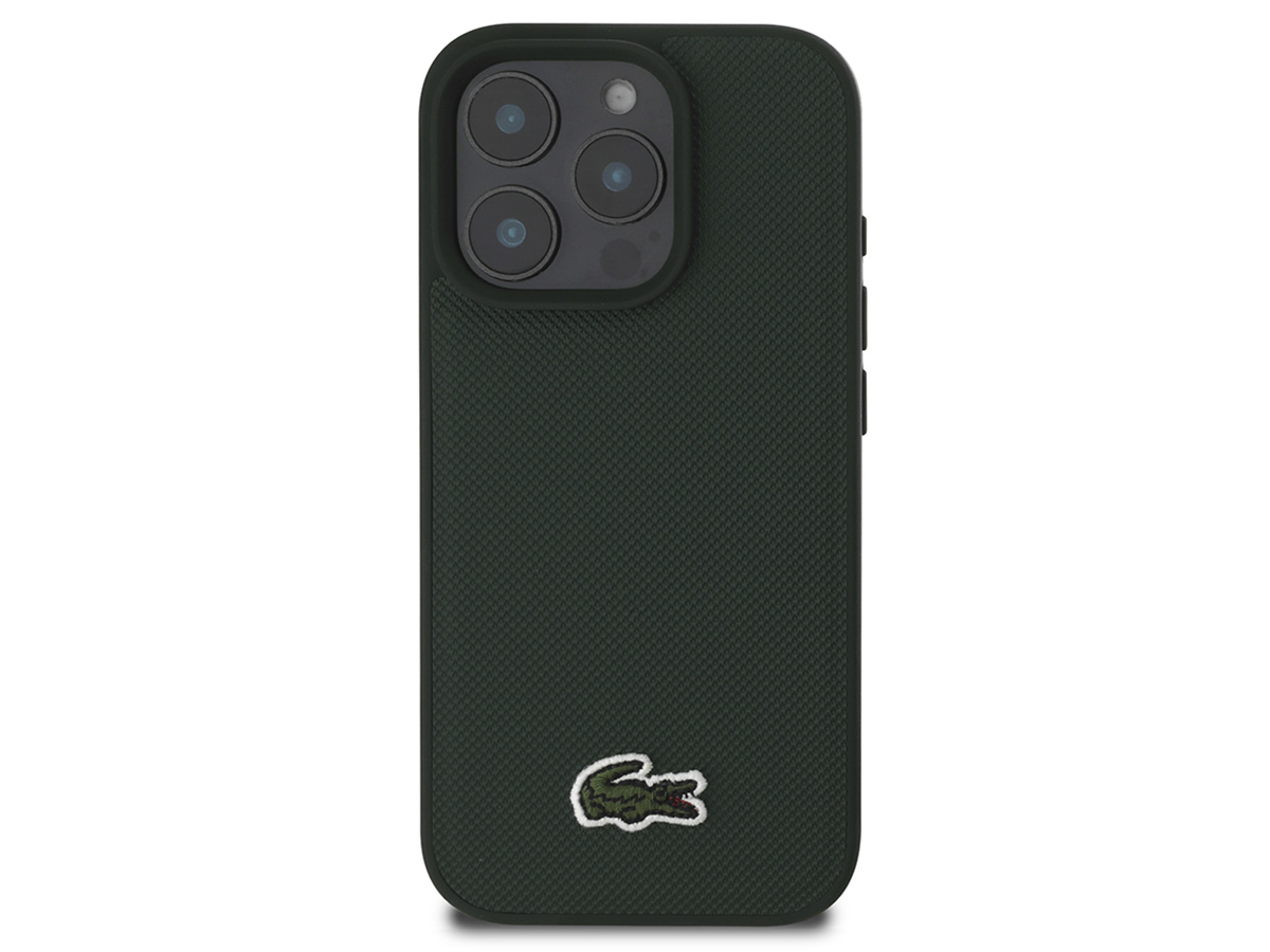 Lacoste Petit Piqué MagSafe Case Donkergroen - iPhone 16 Pro Max hoesje