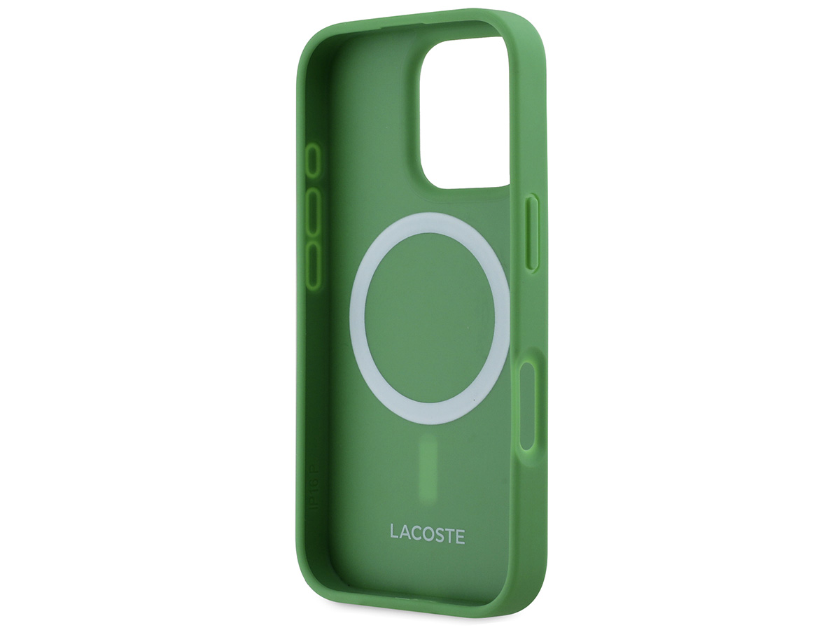 Lacoste Petit Piqué MagSafe Case Groen - iPhone 16 Pro Max hoesje