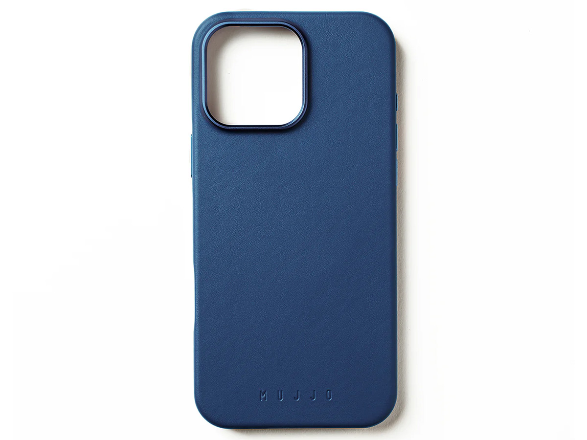 Mujjo Full Leather MagSafe Case Monaco Blue - iPhone 16 Pro Max Hoesje Leer