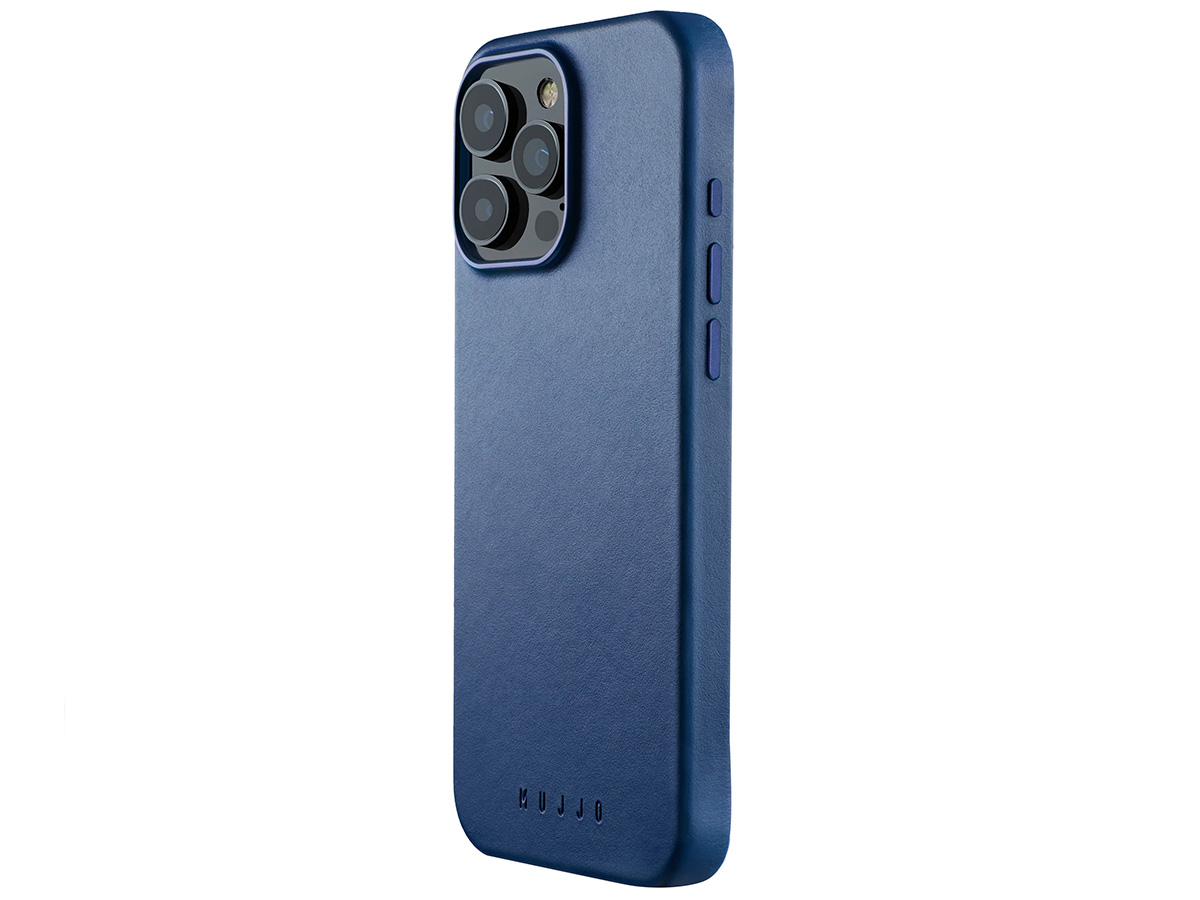 Mujjo Full Leather MagSafe Case Monaco Blue - iPhone 16 Pro Max Hoesje Leer