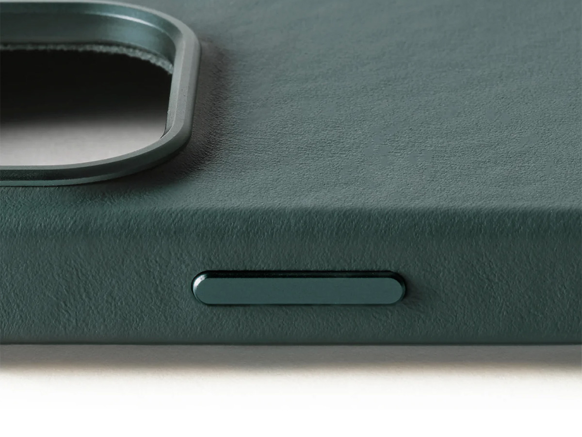 Mujjo Full Leather MagSafe Case Livid Green - iPhone 16 Pro Max Hoesje Leer