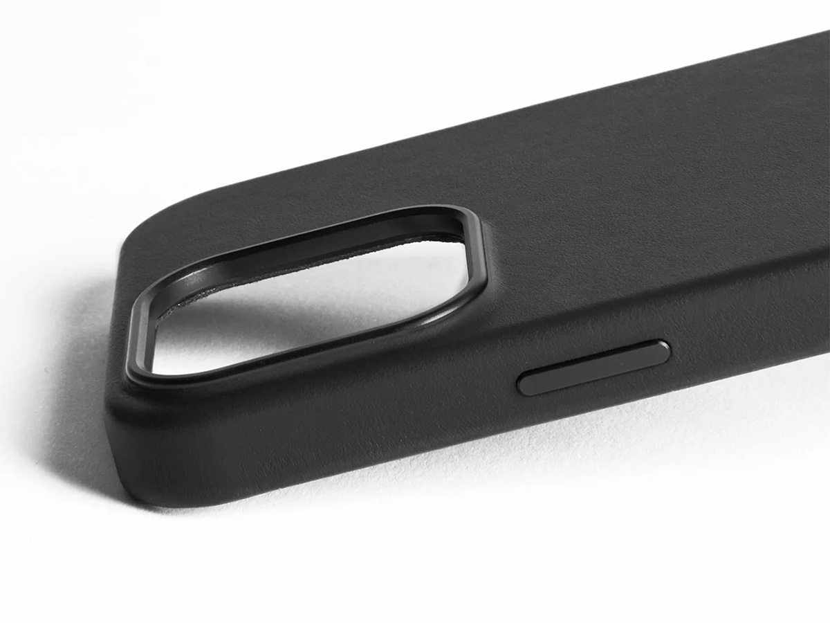 Mujjo Full Leather MagSafe Case Black - iPhone 16 Pro Max Hoesje Leer