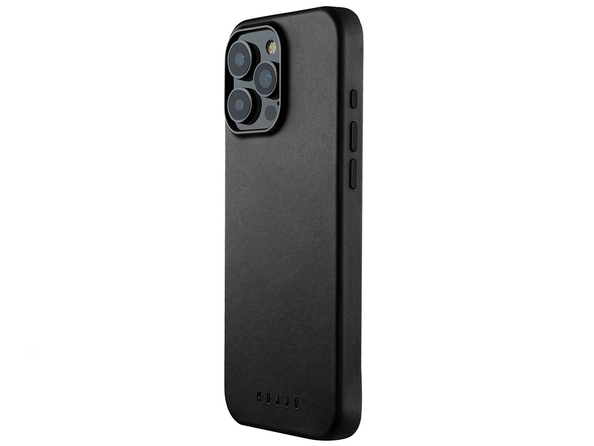 Mujjo Full Leather MagSafe Case Black - iPhone 16 Pro Max Hoesje Leer