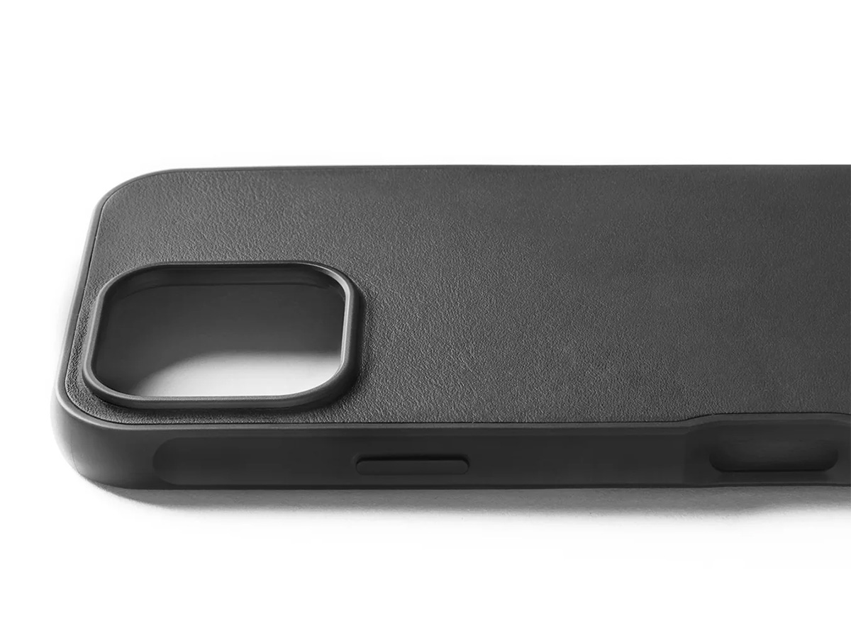 Mujjo Leather MagSafe Shield Case Black - iPhone 16 Pro Max Hoesje Leer