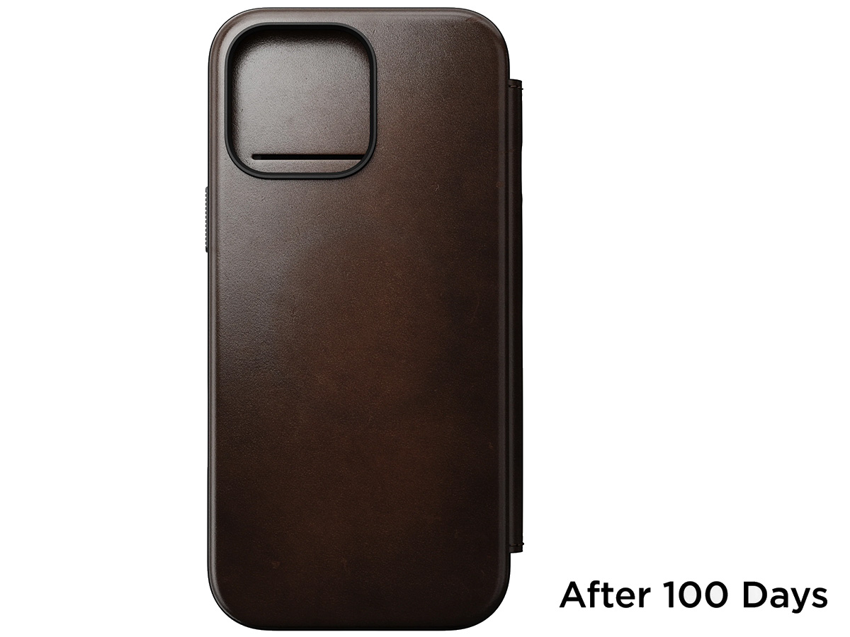 Nomad Modern Horween Leather Folio Bruin - iPhone 16 Pro Max hoesje