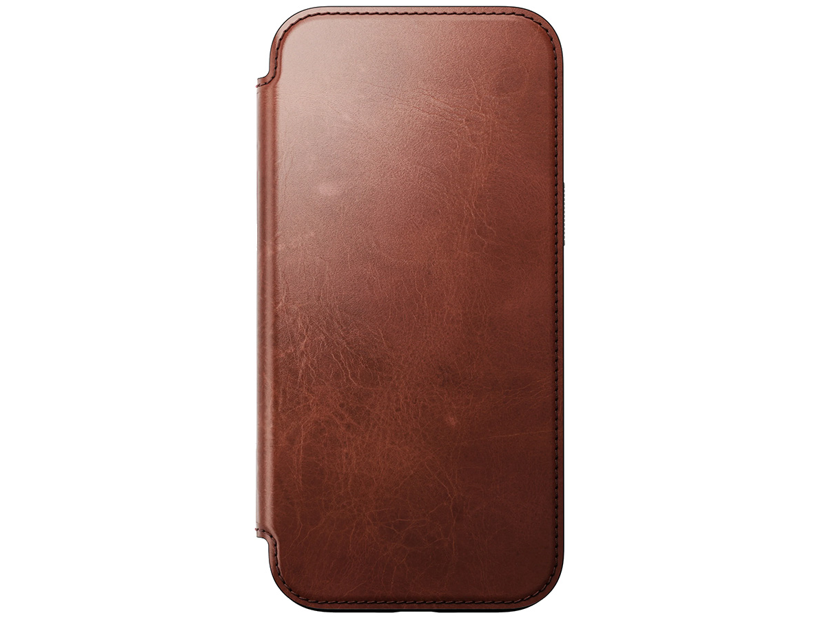 Nomad Modern Horween Leather Folio Cognac - iPhone 16 Pro Max hoesje