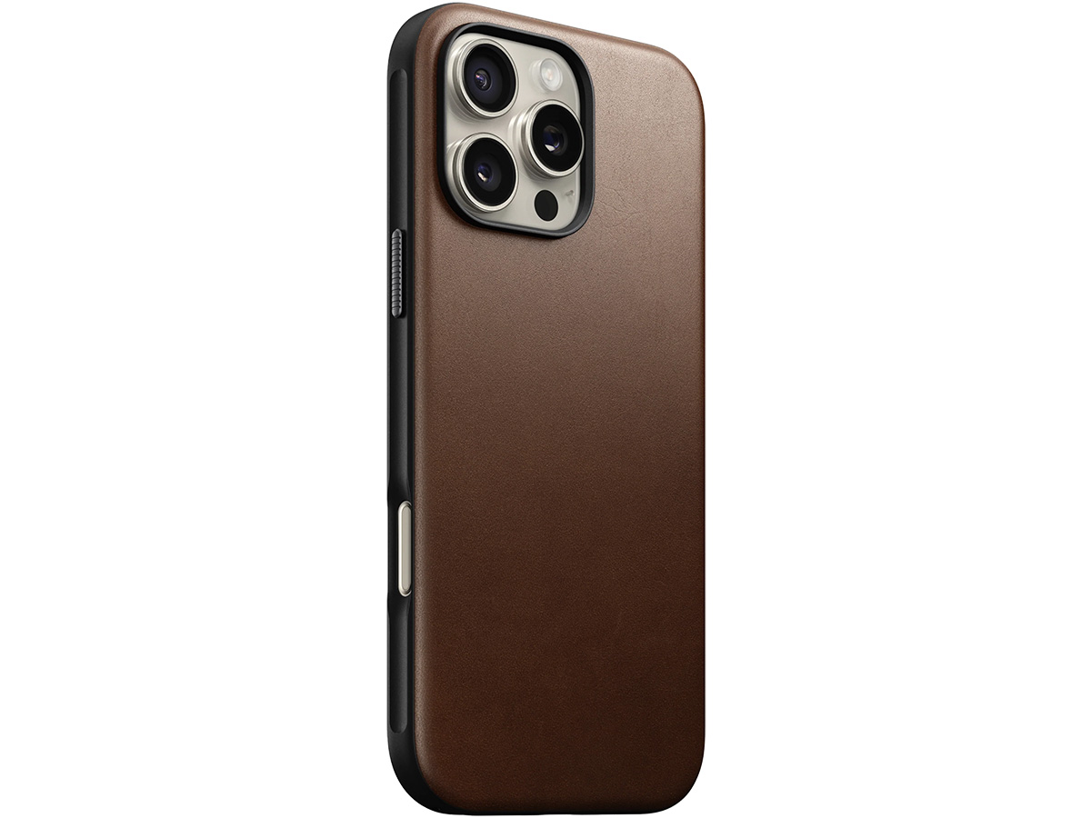 Nomad Modern Leather Case Bruin - iPhone 16 Pro Max hoesje