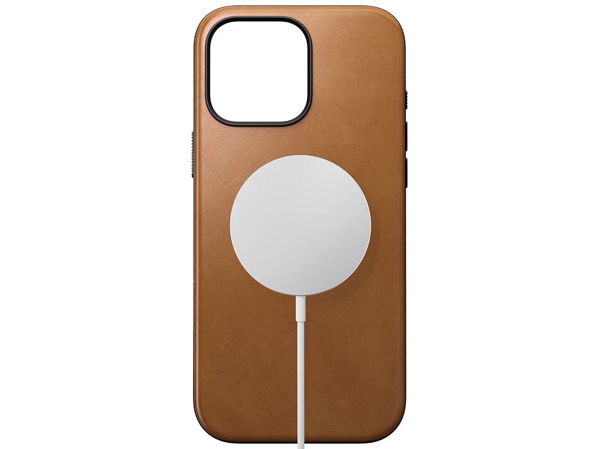 Nomad Modern Leather Case Cognac - iPhone 16 Pro Max hoesje