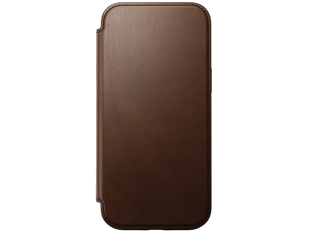 Nomad Modern Leather Folio Bruin - iPhone 16 Pro Max hoesje