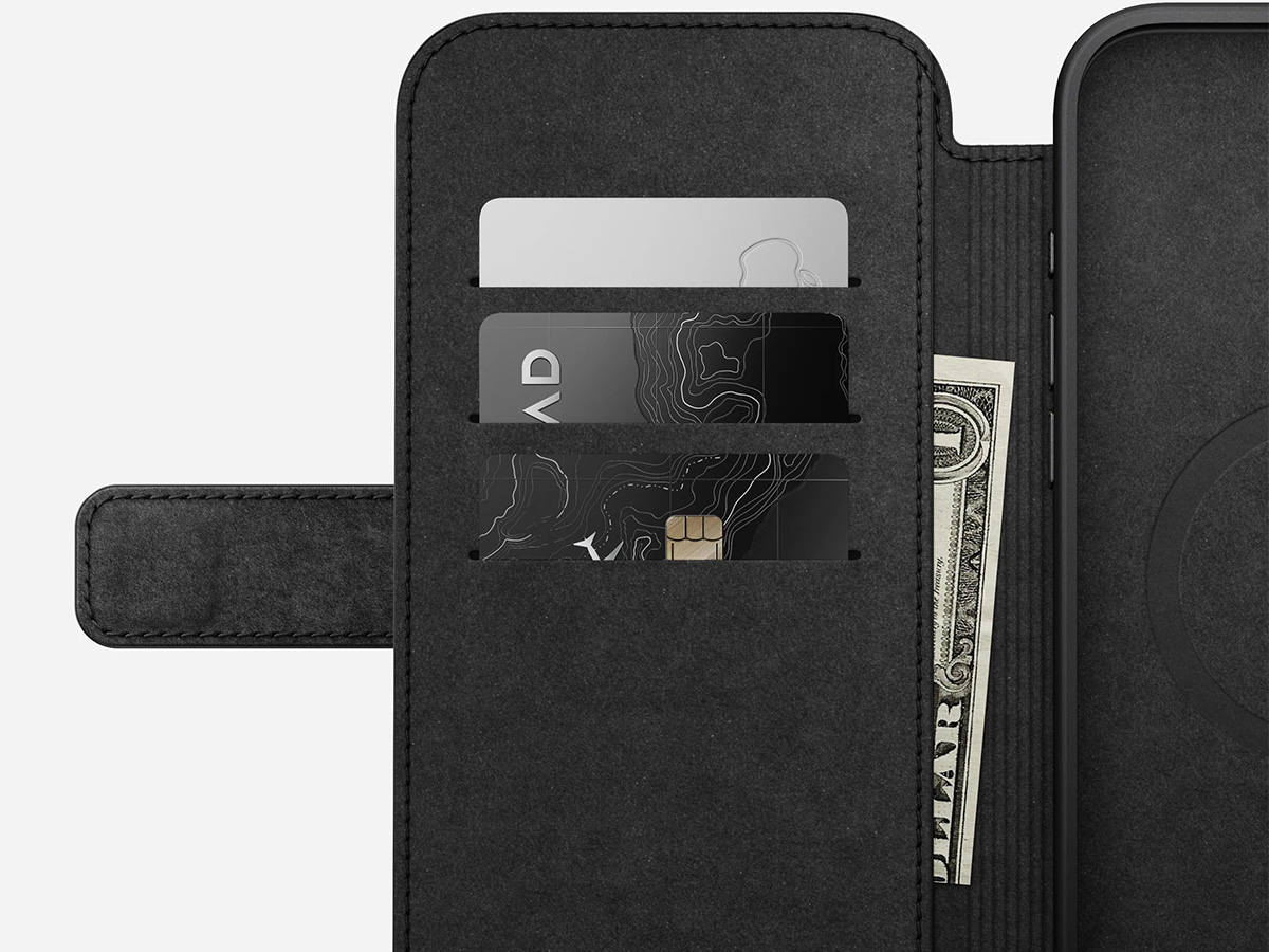 Nomad Modern Leather Folio Bruin - iPhone 16 Pro Max hoesje