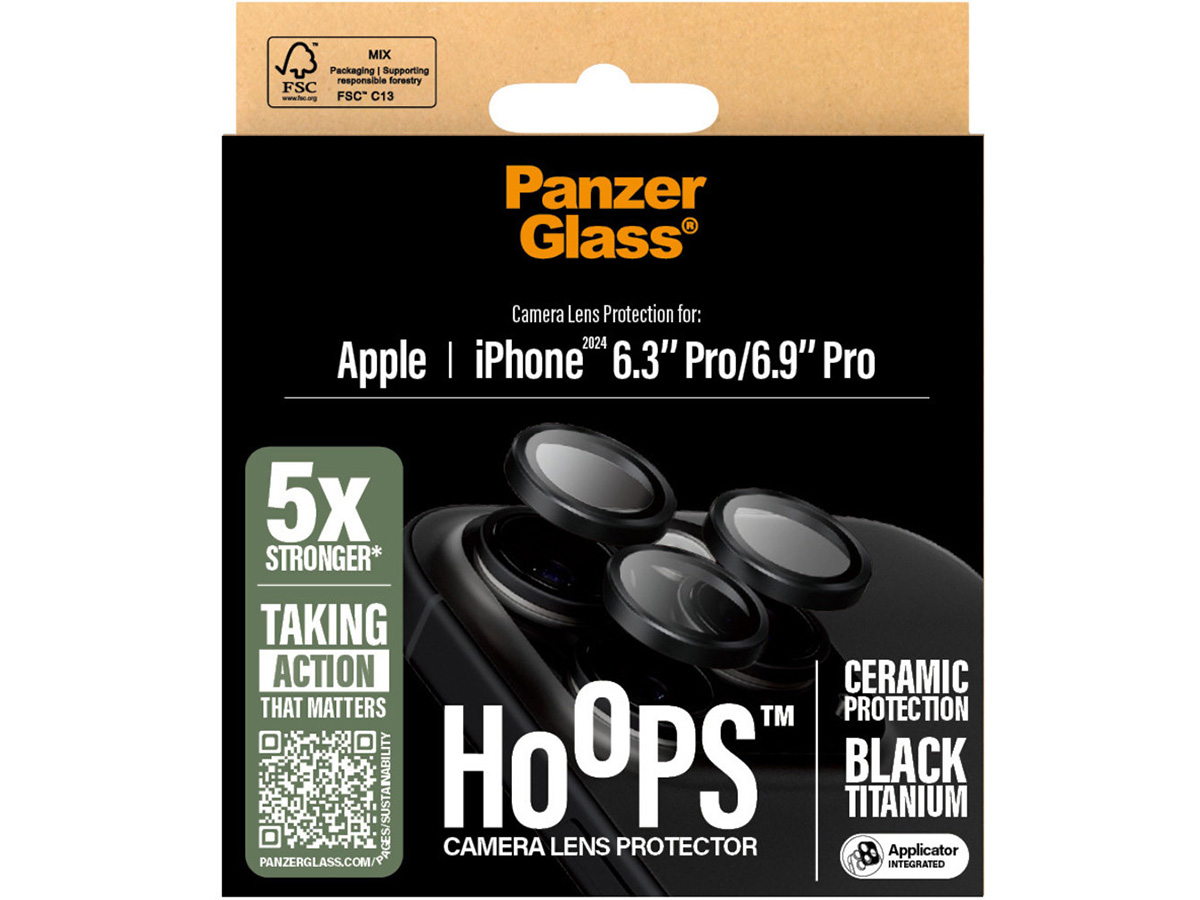 PanzerGlass Ceramic Camera Lens Protector Hoops iPhone 16 Pro & 16 Pro Max