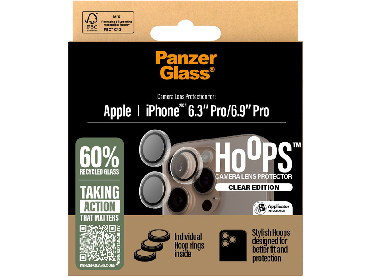 PanzerGlass Camera Lens Protector Hoops iPhone 16 Pro & 16 Pro Max