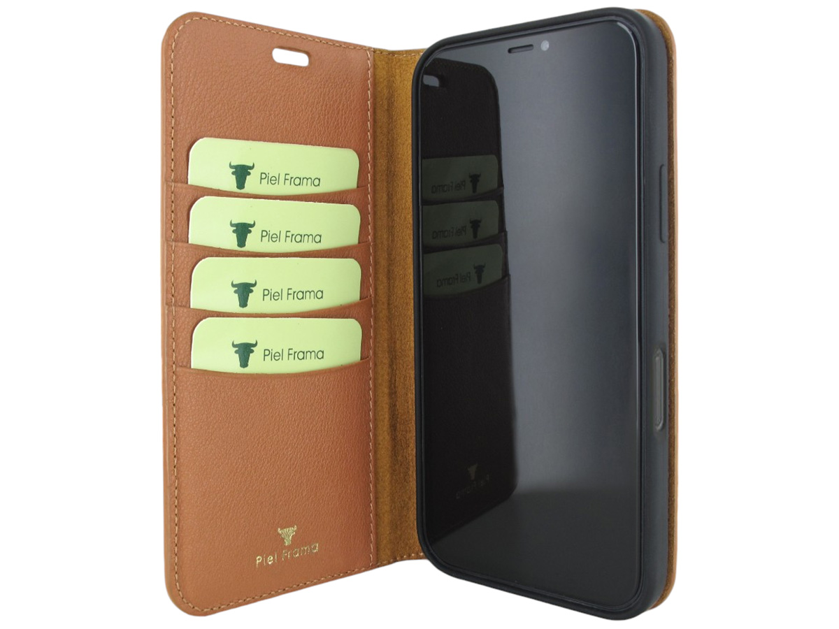 Piel Frama Leather Case Book Style Tan Bruin - iPhone 16 Pro Max hoesje