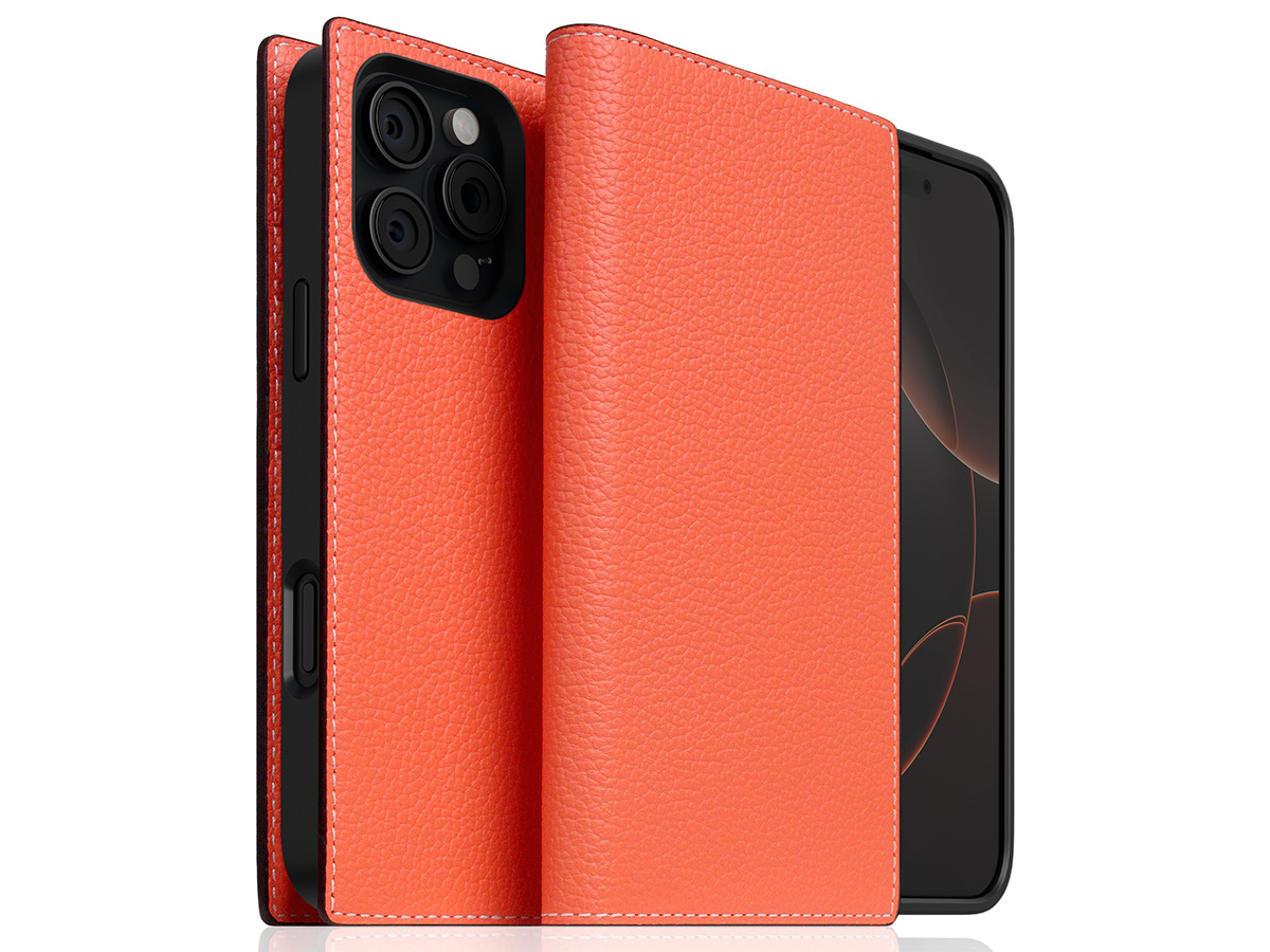 SLG Design D8 2in1 Leather Folio Coral - iPhone 16 Pro Max hoesje