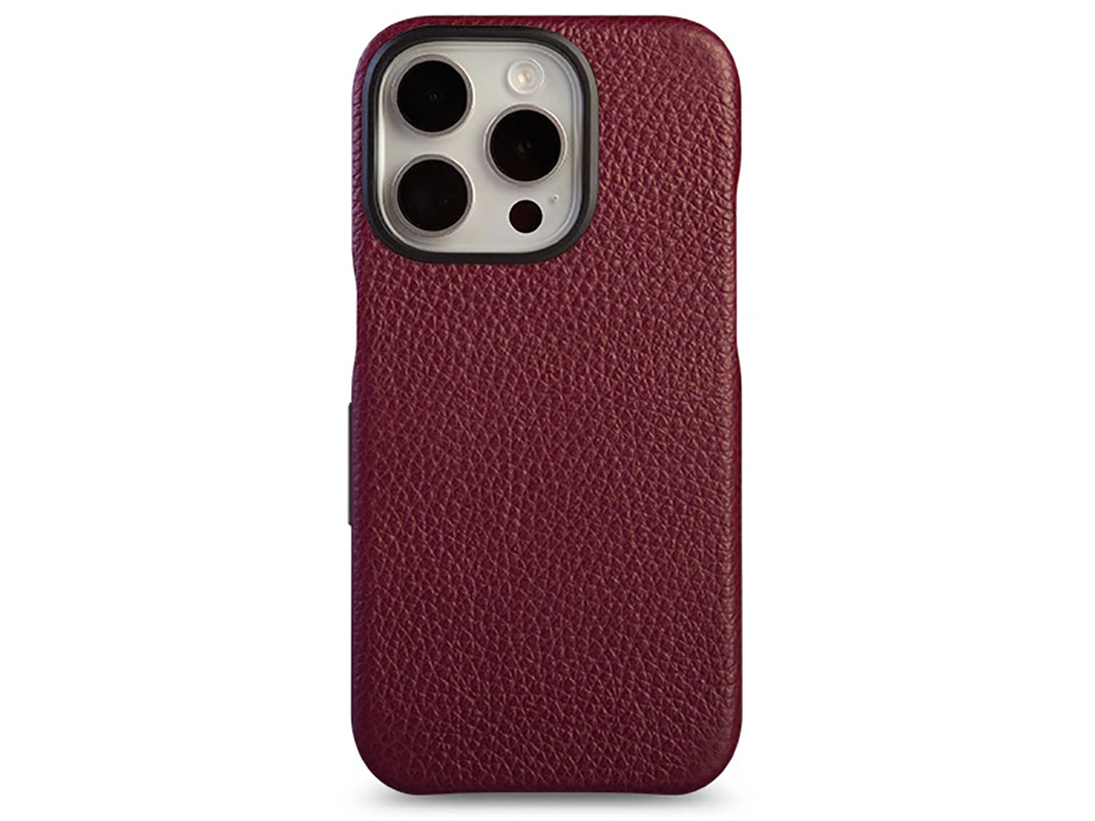 Vaja V-Mag Leather Case MagSafe Rood - iPhone 16 Pro Max Hoesje Leer