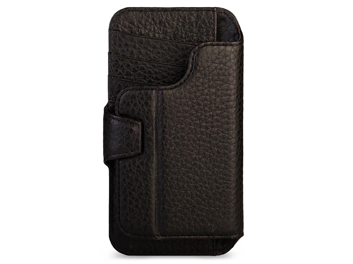 Vaja V-Mag Wallet Wrap Zwart - iPhone 16 Pro Max Omslag met Pashouder