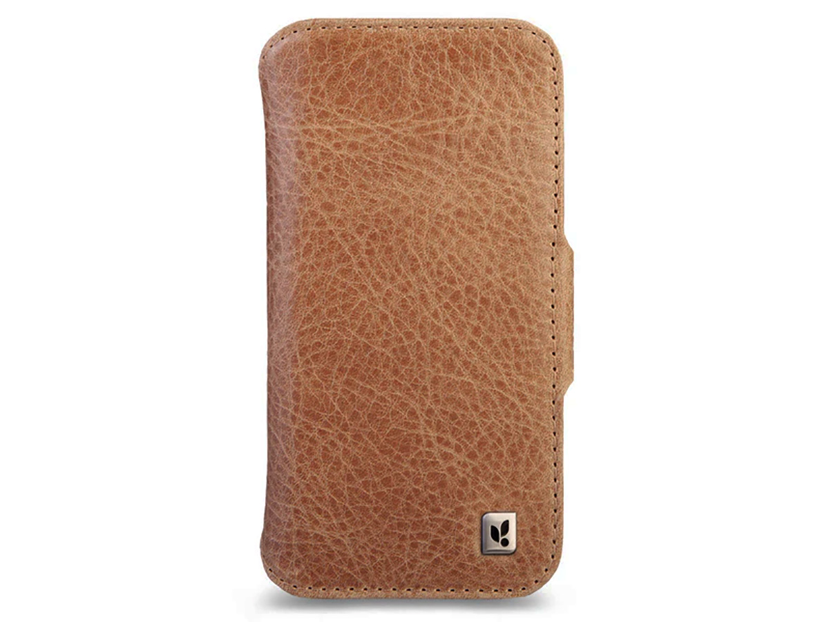 Vaja V-Mag Wallet Wrap Camel - iPhone 16 Pro Max Omslag met Pashouder