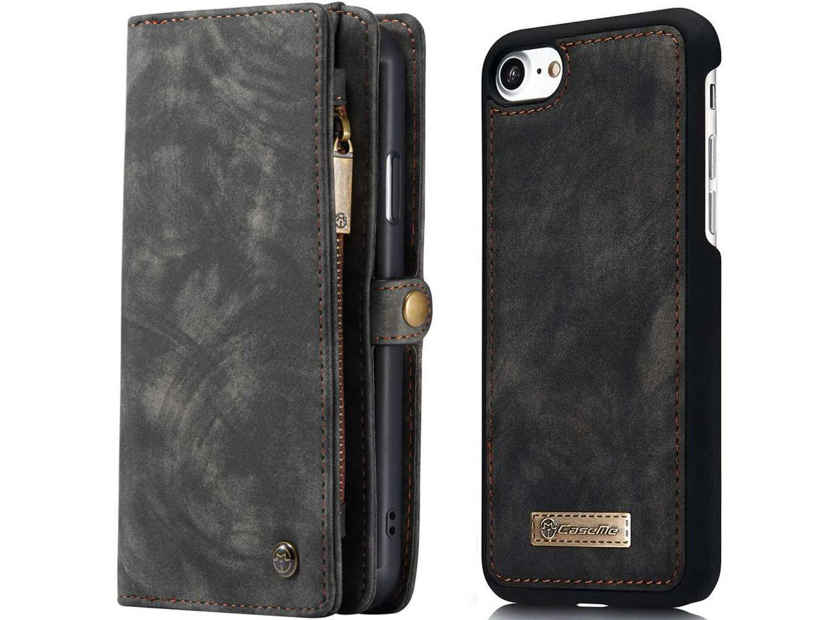 Appartement Archeologie vastleggen CaseMe iPhone SE 2020/8/7 hoesje Portemonnee Case Zwart
