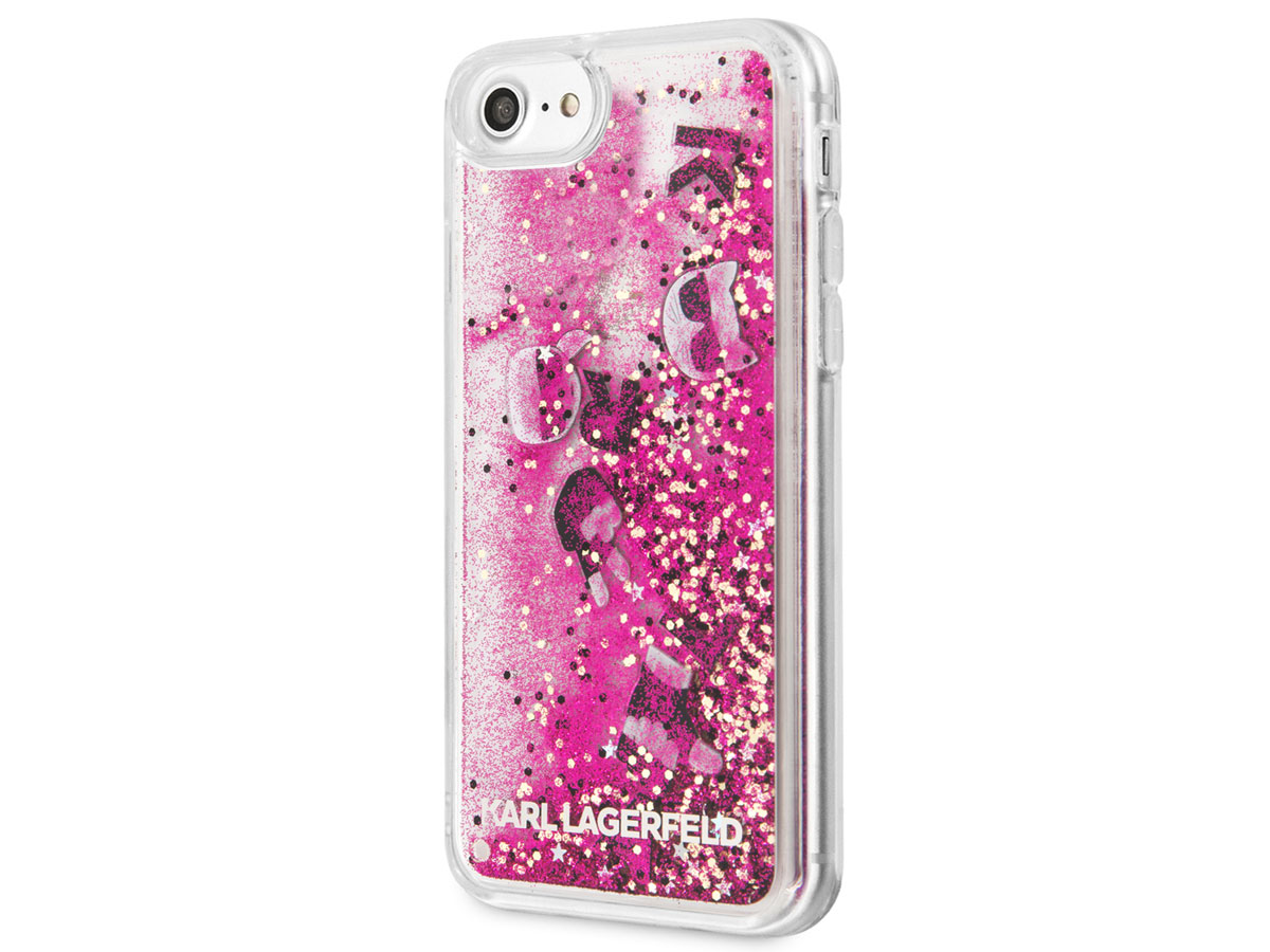 Karl Lagerfeld Glitter Roze iPhone 2020/8/7/6