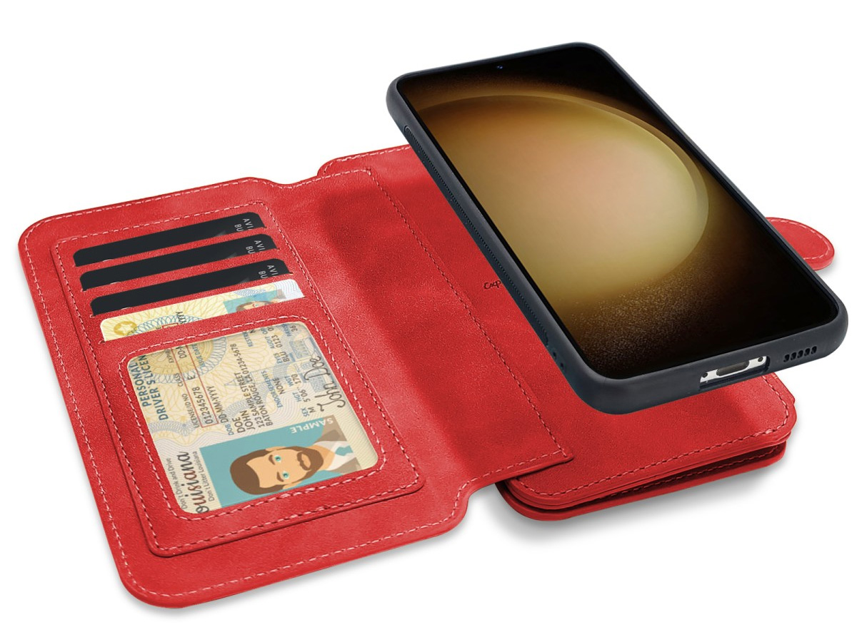 CaseMania 2in1 Wallet Ritsvak Case Rood - iPhone 11/XR Hoesje