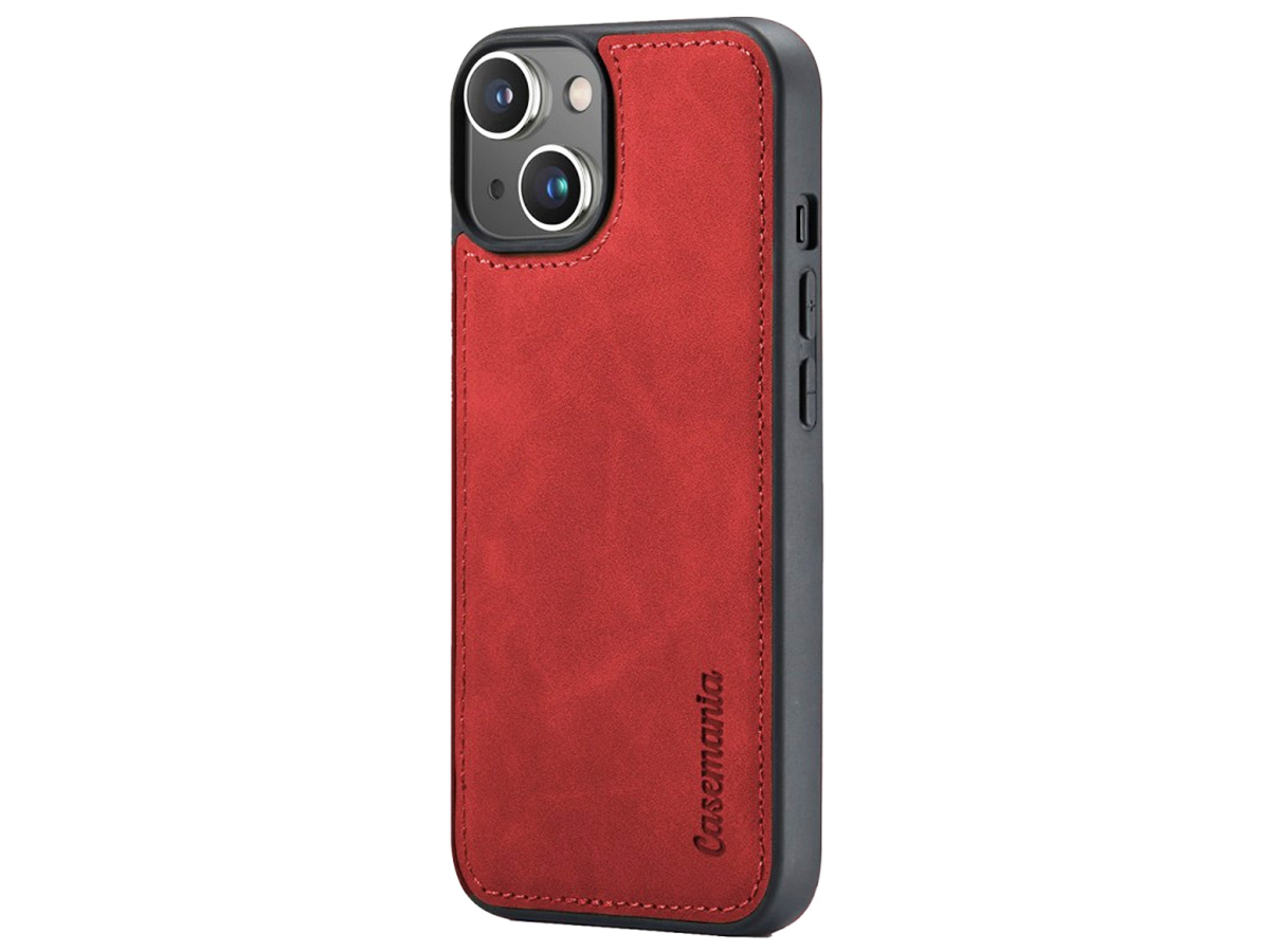 CaseMania 2in1 Wallet Ritsvak Case Rood - iPhone 11/XR Hoesje